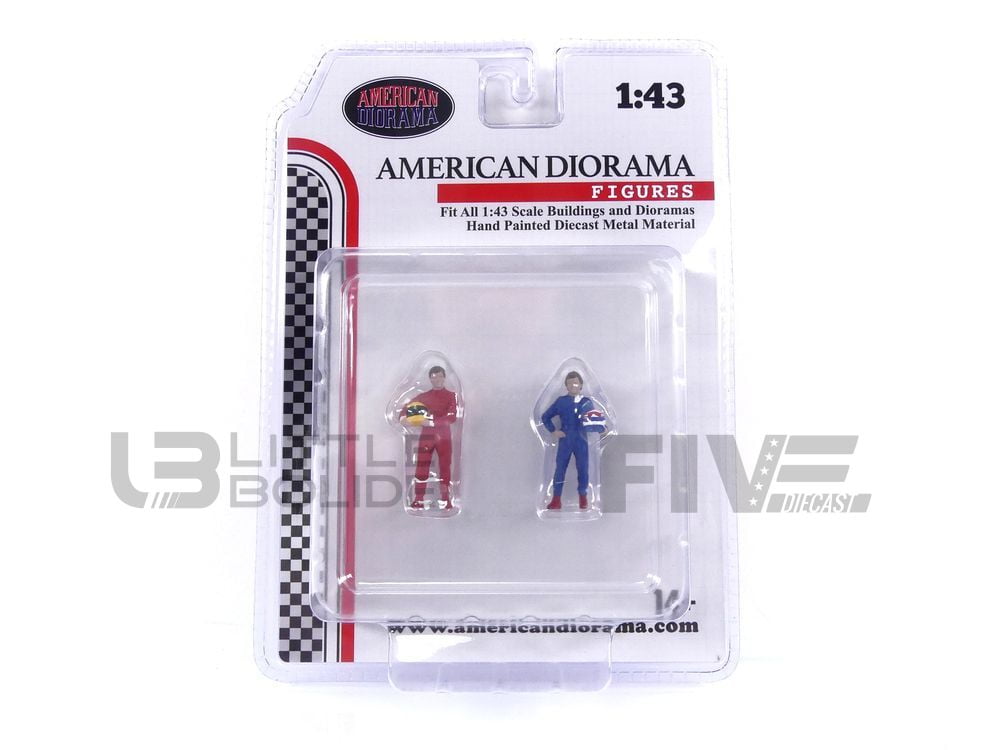 Picture of American Diorama 76450 Racing Legends 80s Diecast for 1 by 43 Scale Models Figures - Set of 2
