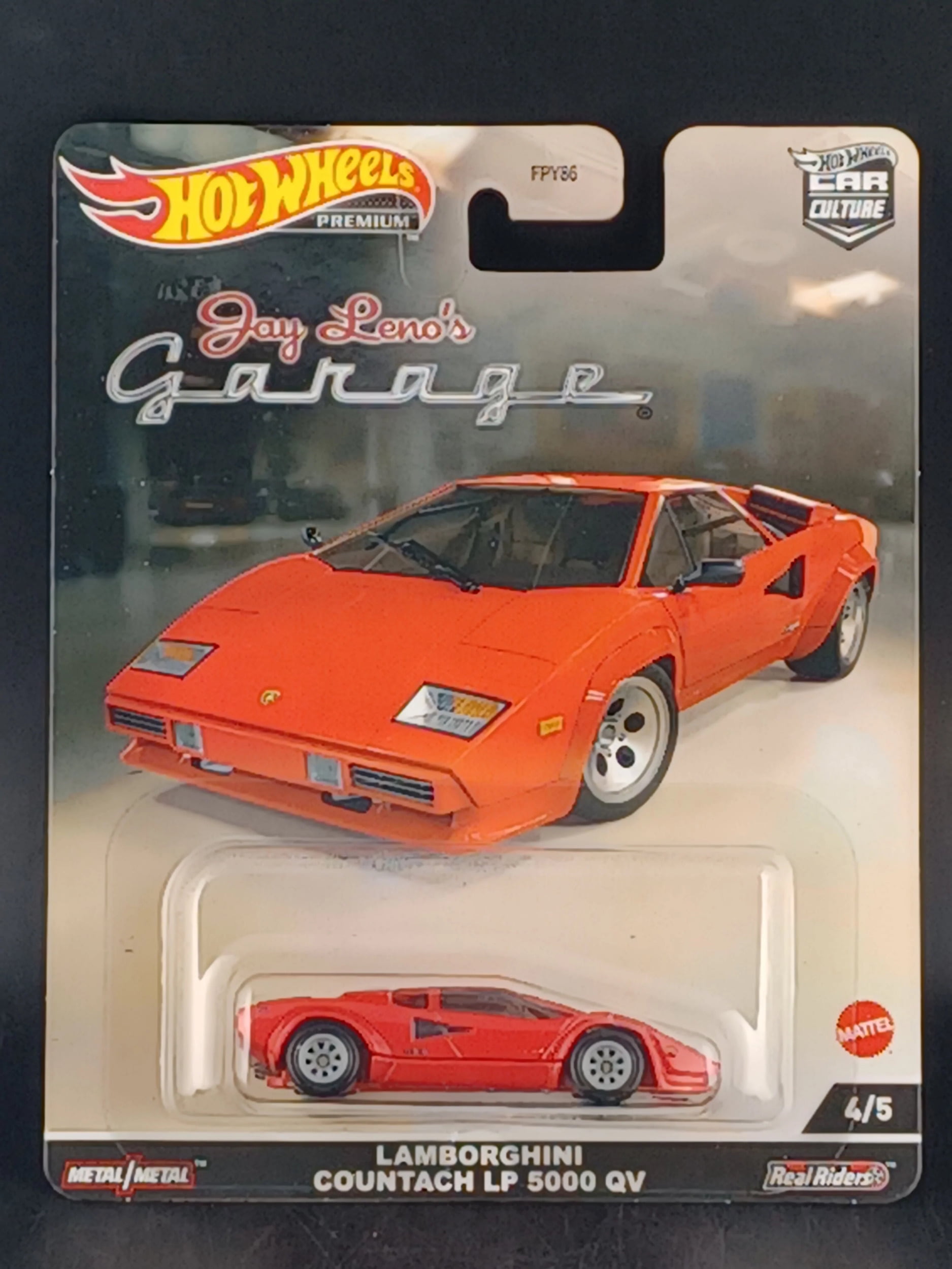 Hotwheels HCK09 Lamborghini Countach LP 5000 QV Jay Lenos Garage Diecast Model Car, Red