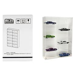 Wall Mount with Back Panel Mijo Exclusives for 1 by 64 Scale Models Showcase 12 Car Display Case, White