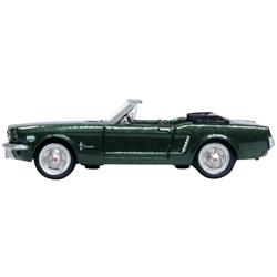 1965 Ford Mustang Convertible 1 by 87 HO Scale Diecast Model Car, Ivory Green Metallic