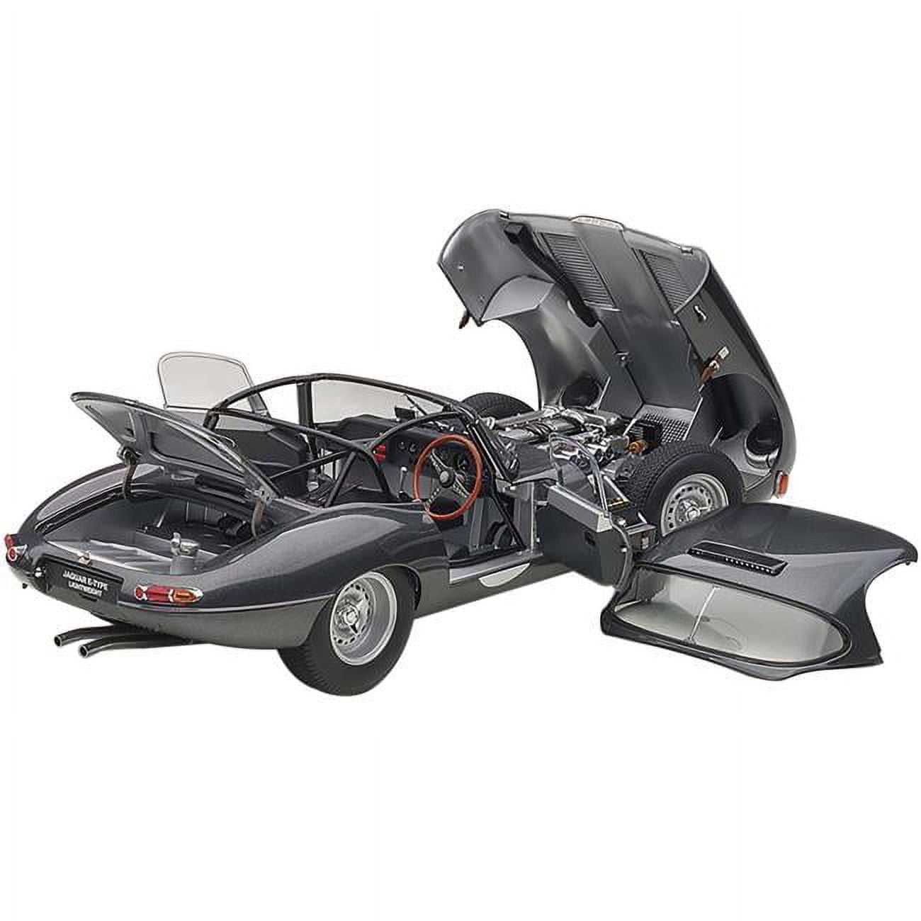 Jaguar Lightweight E Type Roadster RHD Right Hand Drive 1 by 18 Scale Model Car, Dark Gray