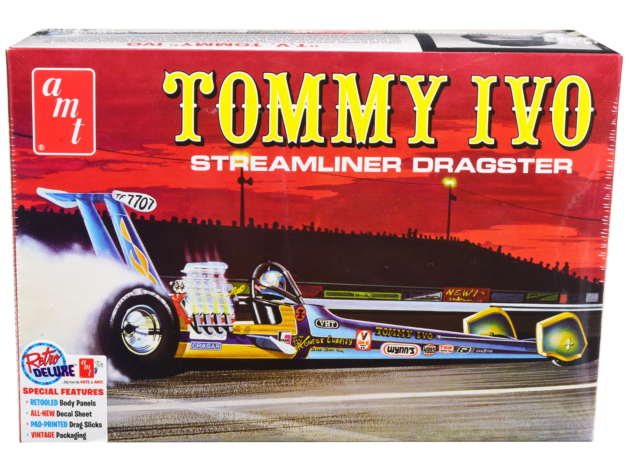 Skill 2 Tommy Ivo Streamliner Dragster 1 by 25 Scale Model Kit