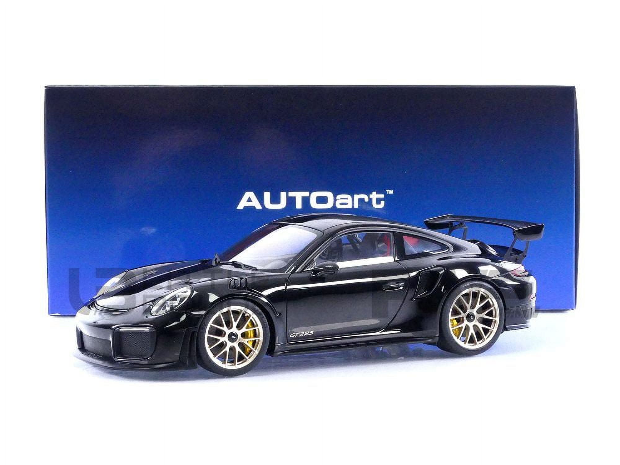 Picture of Autoart 78186 Porsche 911 991.2 GT2 RS Weissach with Carbon Stripes 1-18 Scale Model Car, Black