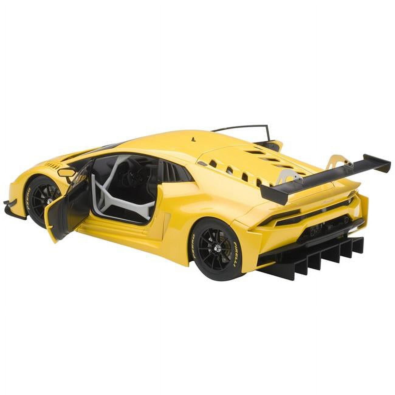 Picture of Autoart 81528 Lamborghini Huracan GT3 Yellow with Pearl Effect-Giallo Into 1-18 Scale Model Car