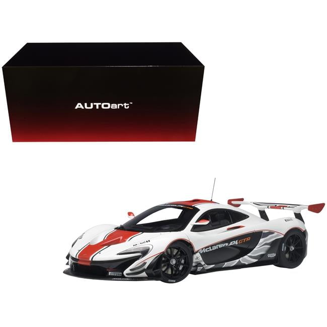 Picture of Autoart 81541 Mclaren P1 GTR Gloss White with Red Stripes 1-18 Scale Model Car