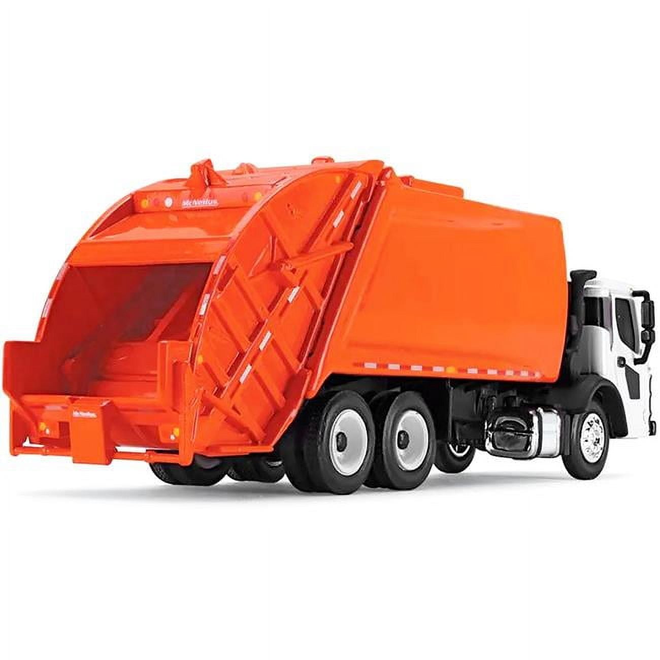 Mack LR with McNeilus Rear Load Refuse Body Orange & White 1-87 Scale HO Diecast Model