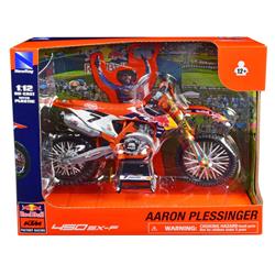 New Ray 58363 No.7 Aaron Plessinger Red Bull KTM Factory Racing 1-12 Scale KTM 450 SX-F Motorcycle Diecast Model
