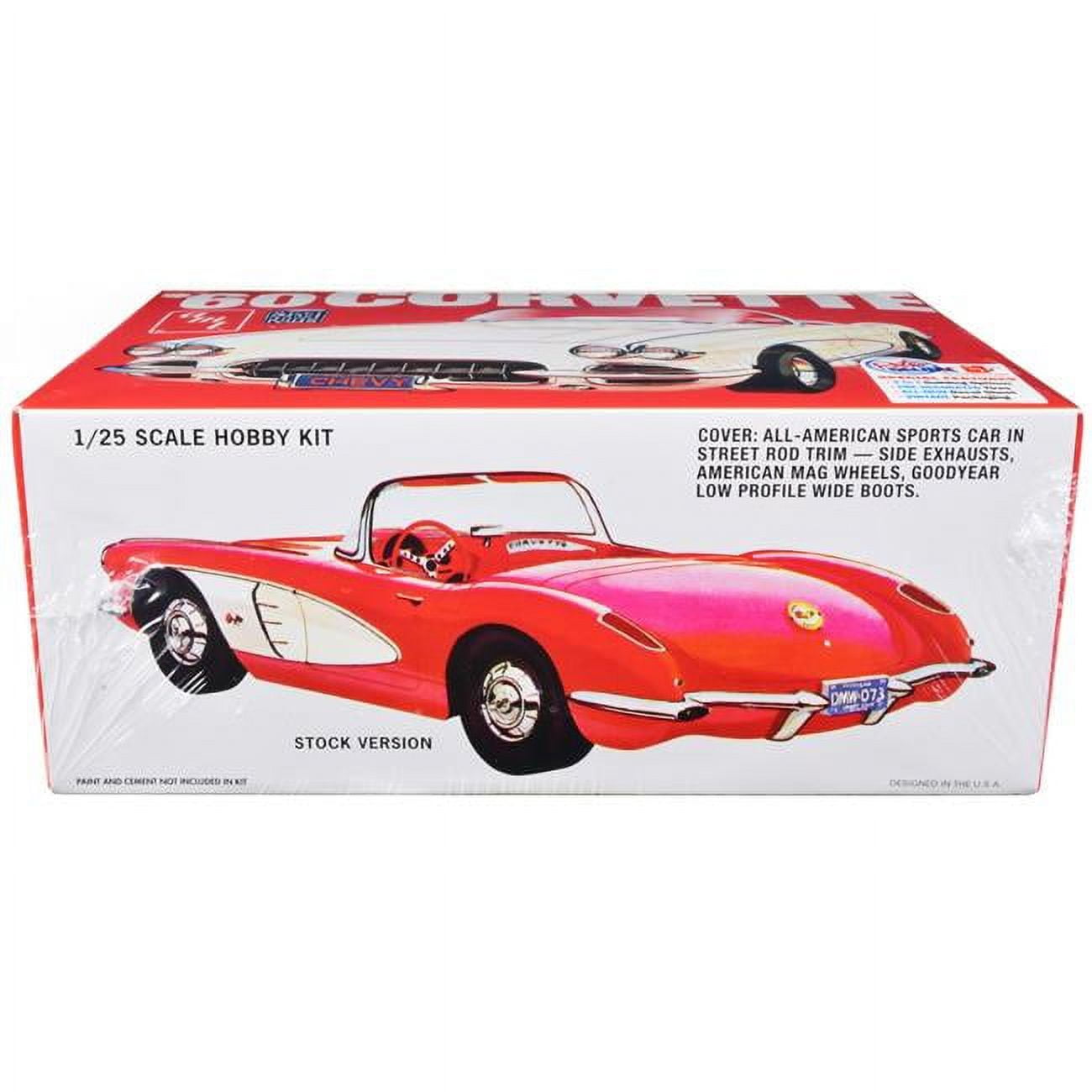 Picture of AMT AMT1374 Skill 2 1960 Chevrolet Corvette Street Rods 1-25 Scale Model Kit