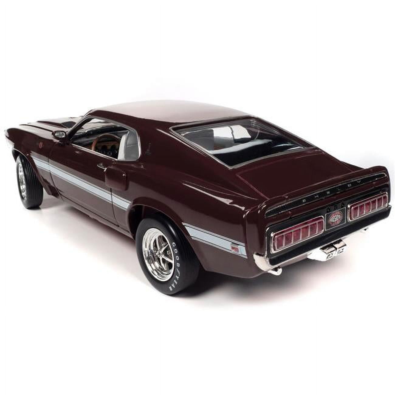 1969 Shelby Mustang GT-500 Royal Maroon with White Stripes & Interior Muscle Car & Corvette Nationals MCACN 1-18 Scale Diecast Model Car -  Grizzly Fitness, BE2952954