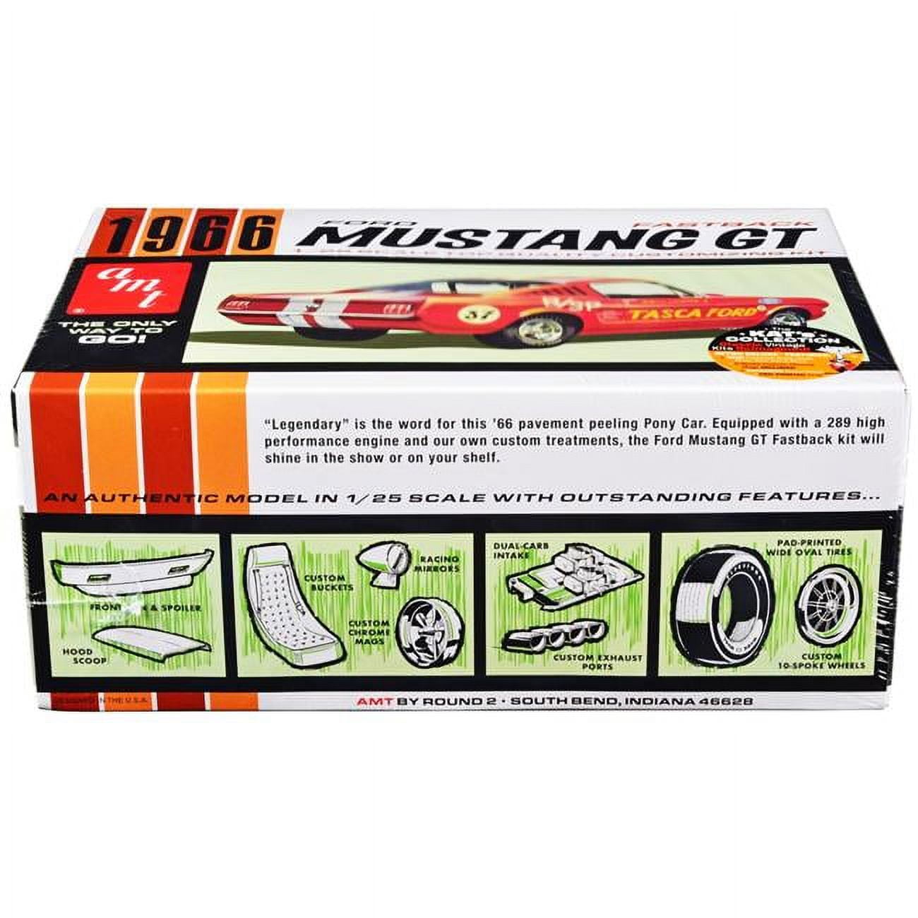 Picture of AMT AMT1305 Skill 2 1966 Ford Mustang GT Fastback 1-25 Scale Model Kit