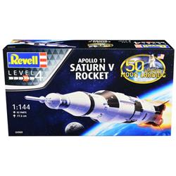 REV04909 Level 4 Apollo 11 Saturn V Rocket 50th Anniversary Moon Landing 1-144 Scale Model Kit -  Revell