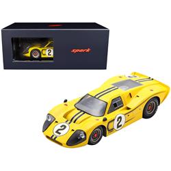 18S681 1 to 18 Scale Ford GT40 MK IV No.2 Bruce McLaren Mark Donohue 24 Hours of Le Mans with Acrylic Display Case Model Car -  Spark