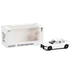 GL43002L 1 to 64 Scale 2022 Dodge Charger Pursuit Police White with Light Bar Hot Pursuit Hobby Exclusive Series Diecast Model Car -  GreenLight