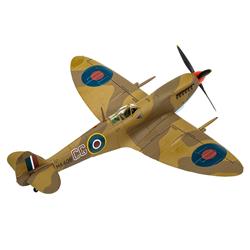 Picture of Corgi AA29102 Supermarine Spitfire Mk.IXc Fighter Aircraft WG CDR Colin Falkland RAF 322 Wing Operation Husky July 1943 The Aviation Archive Series 1-72 Diecast Model, Gray