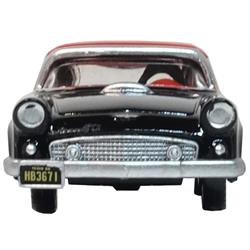 87TH56008 1956 Ford Thunderbird 1-87 HO Scale Diecast Model Car, Raven Black & Fiesta Red -  Oxford Diecast