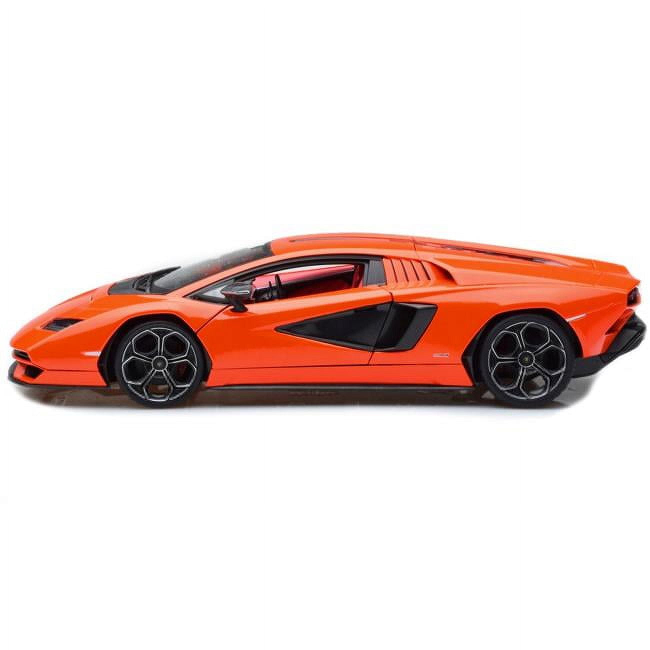 Lamborghini Countach LPI 800-4 Interior Special Edition 1-18 Diecast Model Car, Orange & Red