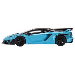 Picture of True Scale Miniatures MGT00494 Lamborghini Aventador GT EVO LB-Silhouette Works Top Limited Edition 1-64 Diecast Model Car&#44; Baby Blue & Black