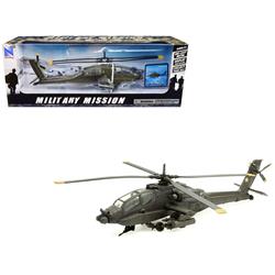 New Ray 25523 Boeing AH-64 Apache Attack Helicopter Olive Drab United States Army Military Mission Series 1-55 Diecast Model -  New-Ray Toys Inc