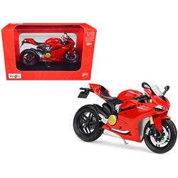 Ducati 1199 Panigale with Stand 1-12 Diecast Motorcycle Model, Red