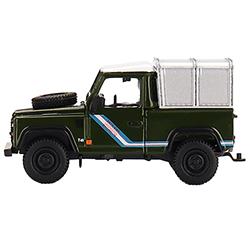 MGT00402 Land Rover Defender 90 Pickup Truck Camper Shell Limited Edition 1-64 Diecast Model Car, Bronze Green, White & Silver -  True Scale Miniatures