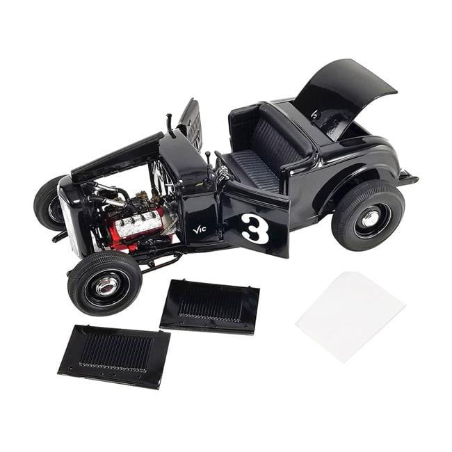 Picture of Acme A1805021 1-18 Scale 1932 Ford Salt Flat Roadster No.3 Black Vic Edelbrock Limited Edition to Worldwide Diecast Model Car - 414 Piece