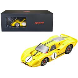 18SE67 1-18 Scale Ford GT40 Mk IV No.1 Mario Andretti - Bruce McLaren Winner Sebring 12 Hours 1967 with Acrylic Display Case Model Car -  Spark