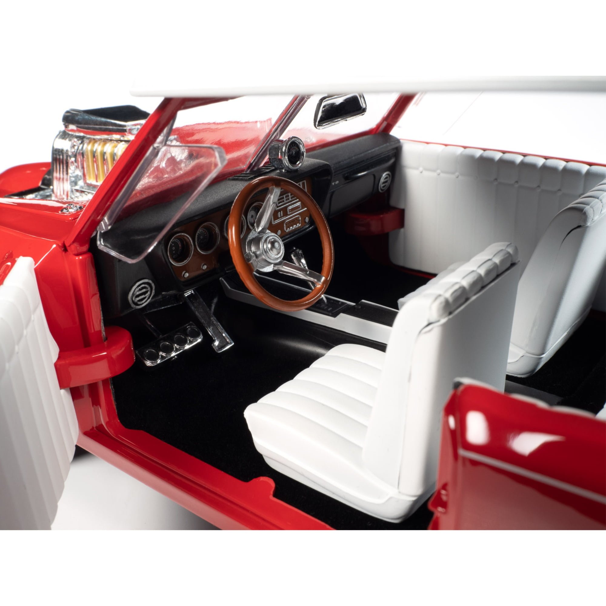 1-18 Scale Monkeemobile Red with White Top & Interior The Monkees with Four Monkees Figure Cutouts Silver Screen Machines Series Diecast Model Car -  Grizzly Fitness, BE3478656