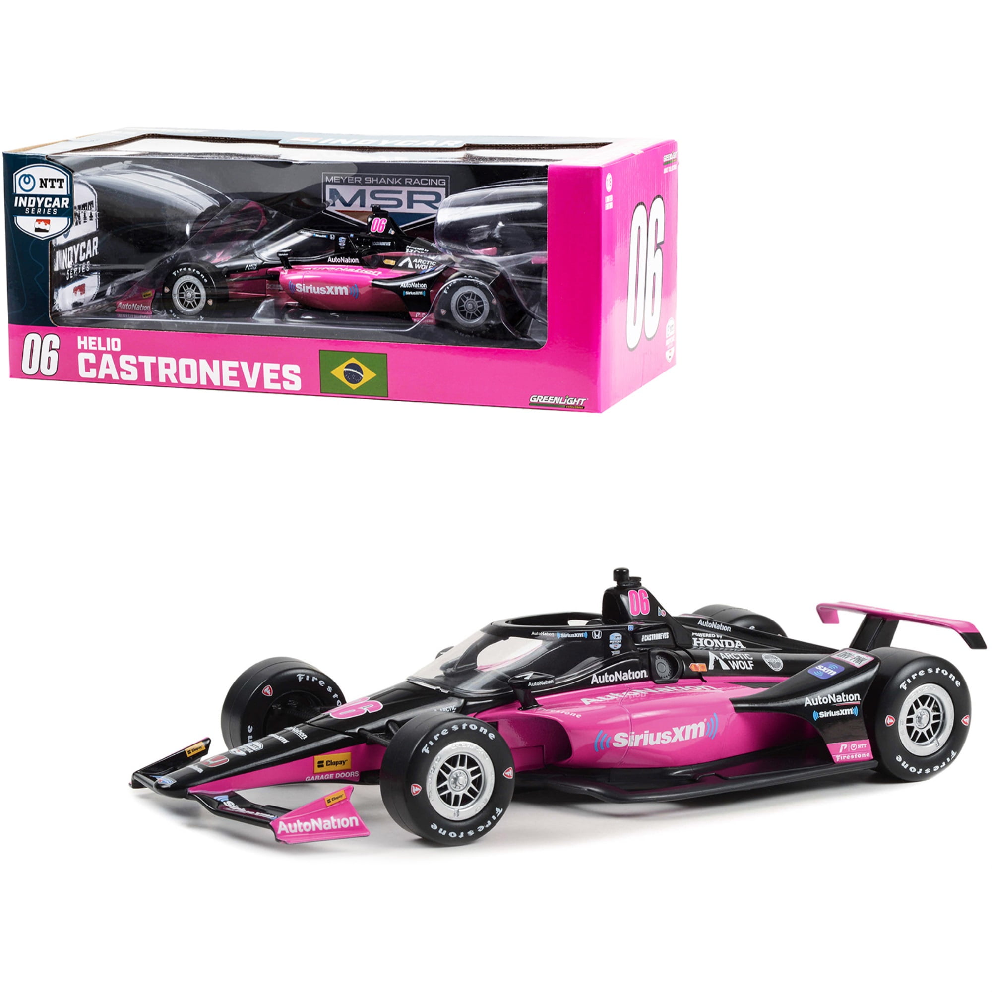 118 Scale Dallara IndyCar No06 Helio Castroneves AutoNation  SiriusXM Meyer Shank Racing NTT IndyCar Series 2023 Diecast Model Car