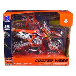 New Ray 58353 1-12 Scale KTM 450 SX-F No.2 Cooper Webb Red Bull KTM Factory Racing Diecast Model Motorcycle