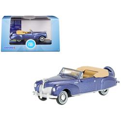 1-87 HO Scale 1941 Lincoln Continental Convertible Darian Blue Metallic with Tan Interior Diecast Model Car