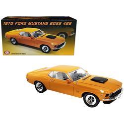 Picture of Acme A1801867 1970 Ford Mustang Boss 429 Grabber Orange with White Interior Limited Edition to Worldwide 1-18 Scale Diecast Model Car - 429 Piece