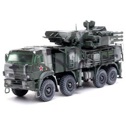 Pantsir S1 96K6 Self-Propelled Air Defense Weapon System Tri-Color Camouflage Armor Premium Series 1-72 Scale Diecast Model