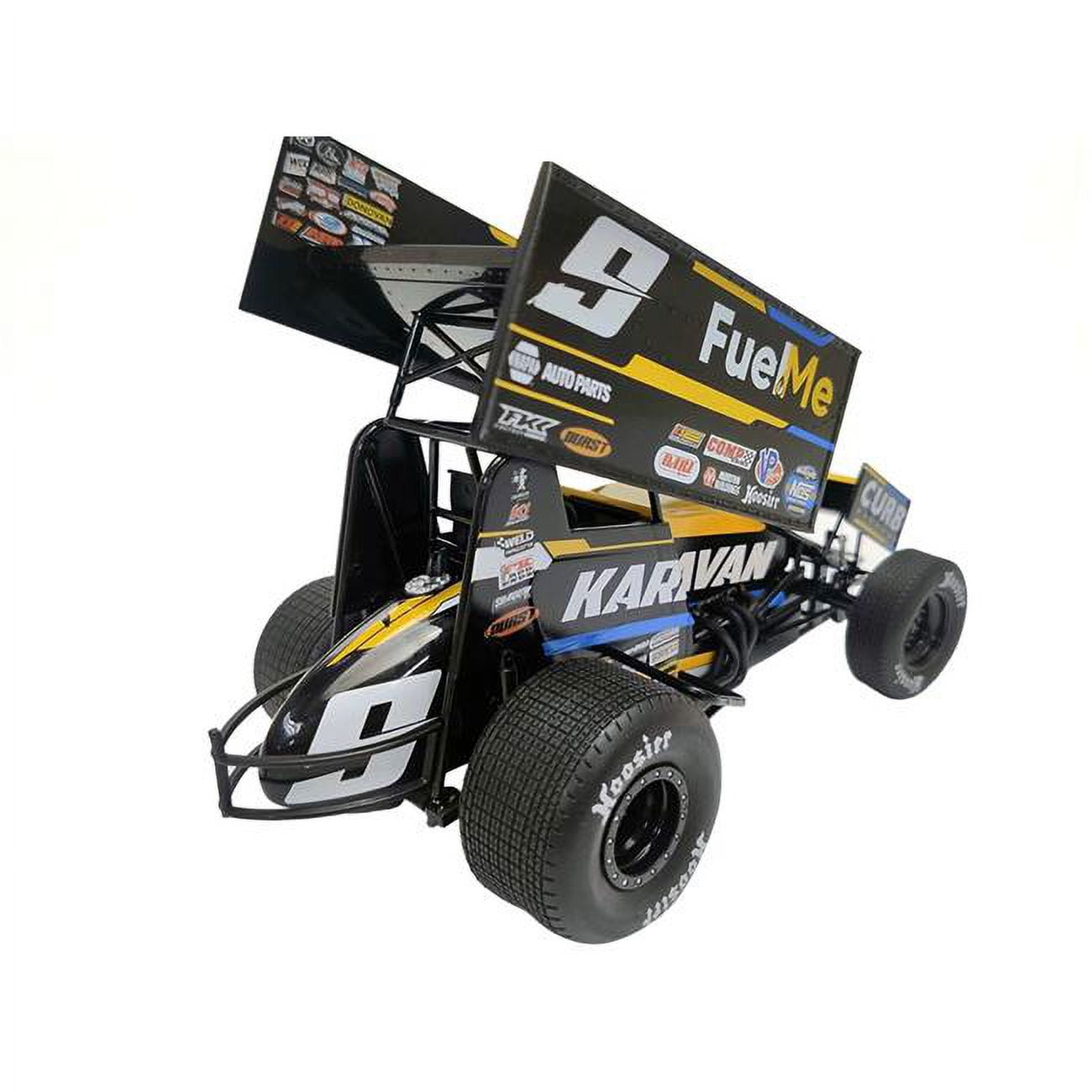 Picture of Acme A1823008 Winged Sprint Car No.9 Kasey Kahne Karavan-Fuel Me Kasey Kahne Racing World of Outlaws 2023 1-18 Scale Diecast Model Car