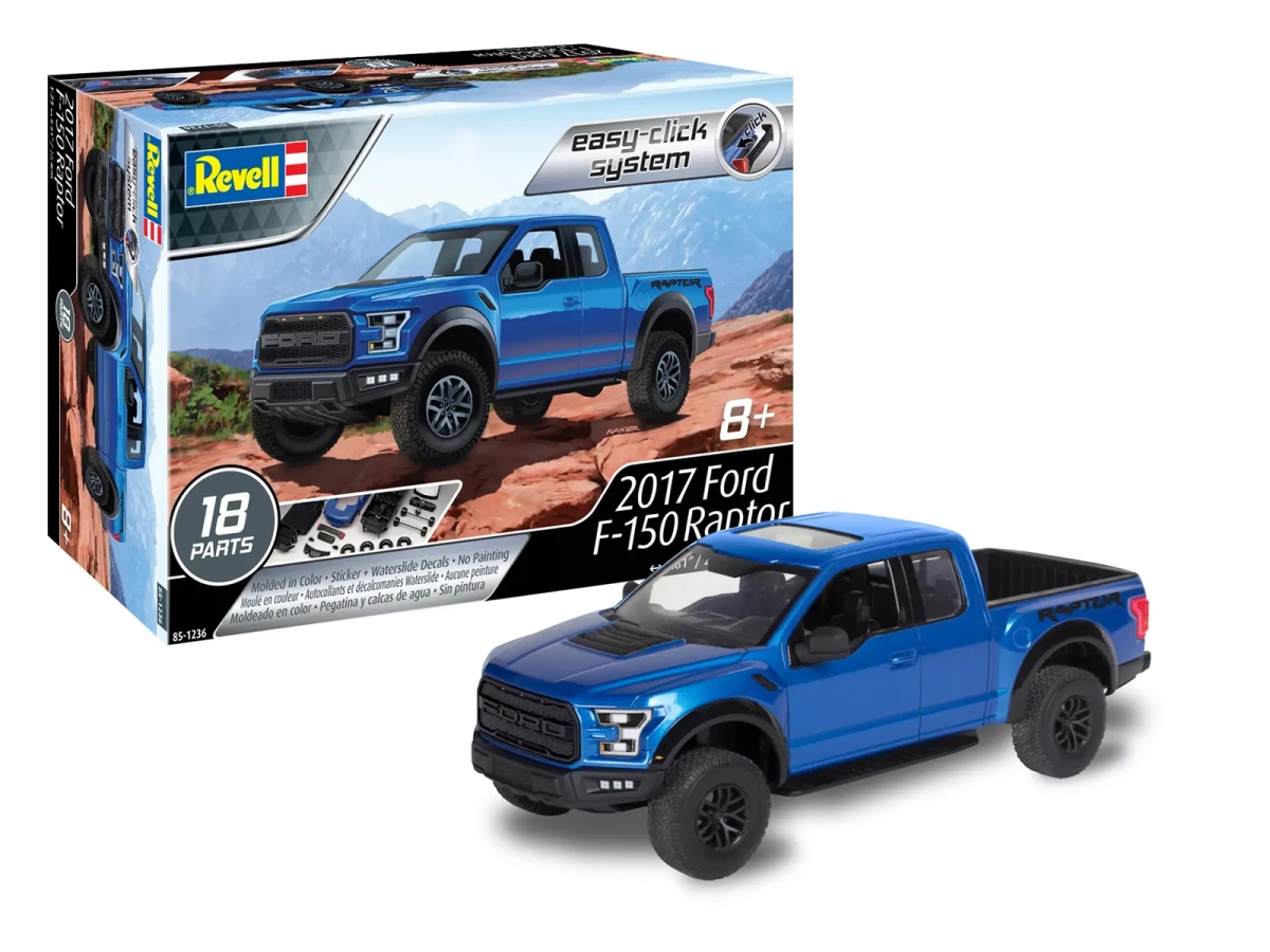 85-1236 Level 2 Easy-Click Model Kit 2017 Ford F-150 Raptor Pickup 1-25 Scale Model Truck -  Revell