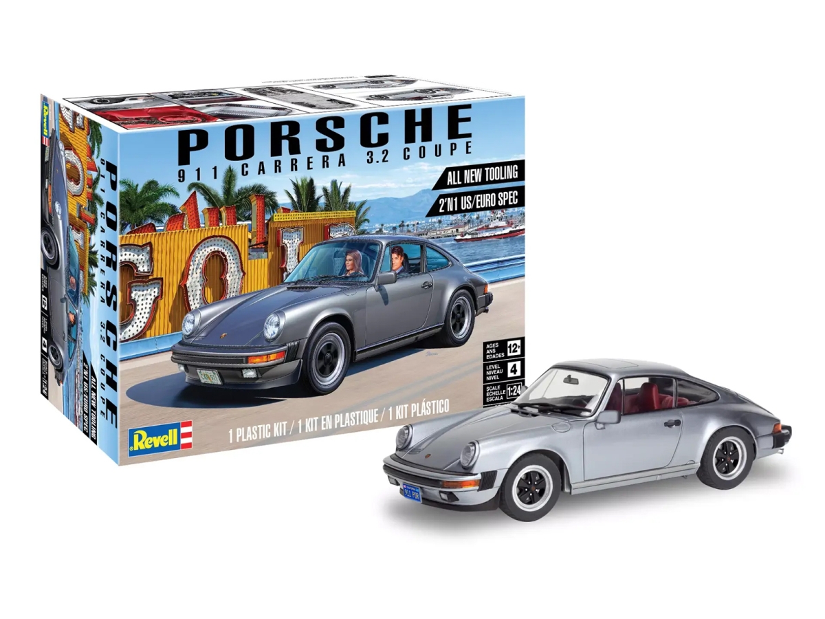 85-4521 Level 4 Porsche 911 Carrera 3.2 Coupe 2-in-1 Kit 1-24 Scale Model Kit -  Revell