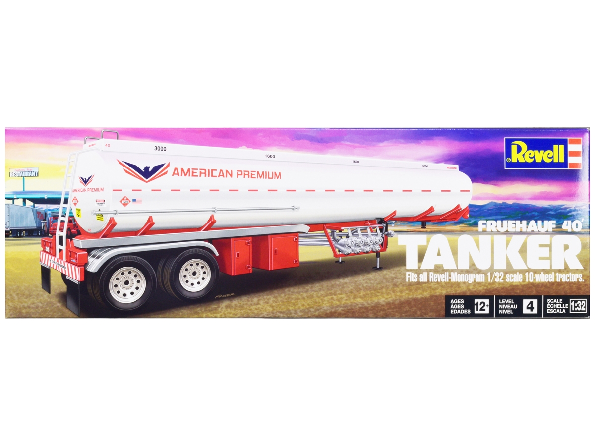 14536 Level 4 Fruehauf 40 Tanker Trailer 1-32 Scale Model Kit -  Revell