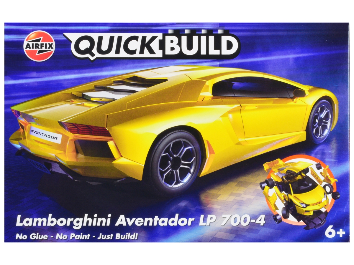 Picture of Airfix Quickbuild J6026 Skill 1 Model Kit Lamborghini Aventador LP 700-4 Snap Together Painted Plastic Model Car Kit&#44; Yellow