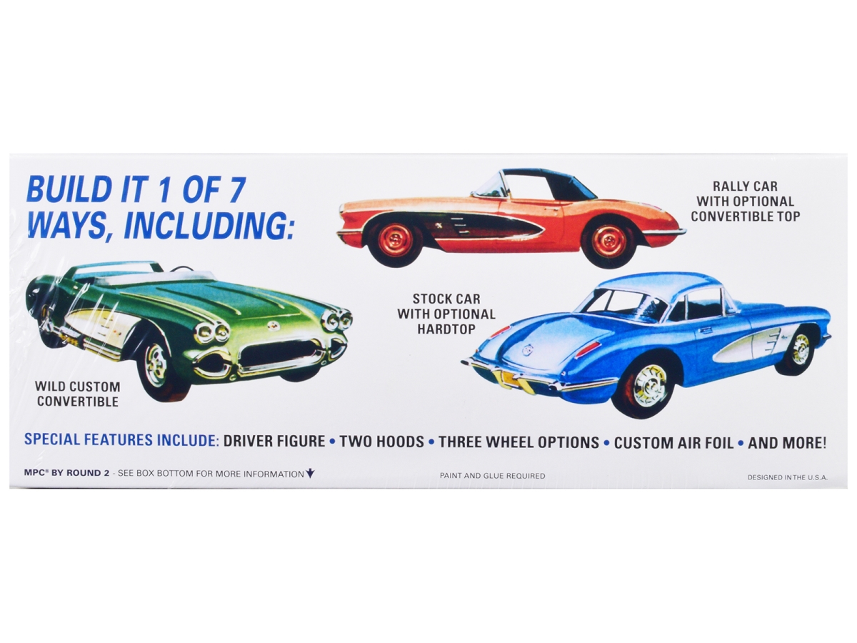1002 1 to 25 Scale Model 1960 Chevrolet Corvette 7-in-1 Skill 2 Model Kit