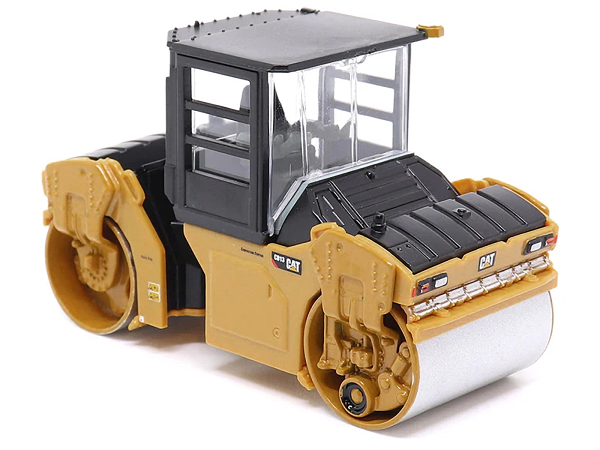 1-64 Scale Diecast Model Vibratory Roller for CAT Caterpillar CB-13 Tandem - Yellow & Black