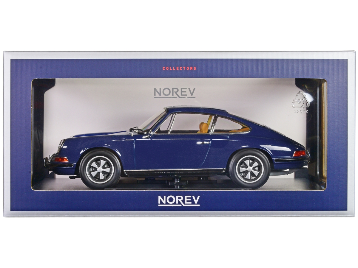 Picture of Norev 187647 1-18 Scale Blue Diecast Model Car for 1969 Porsche 911 S