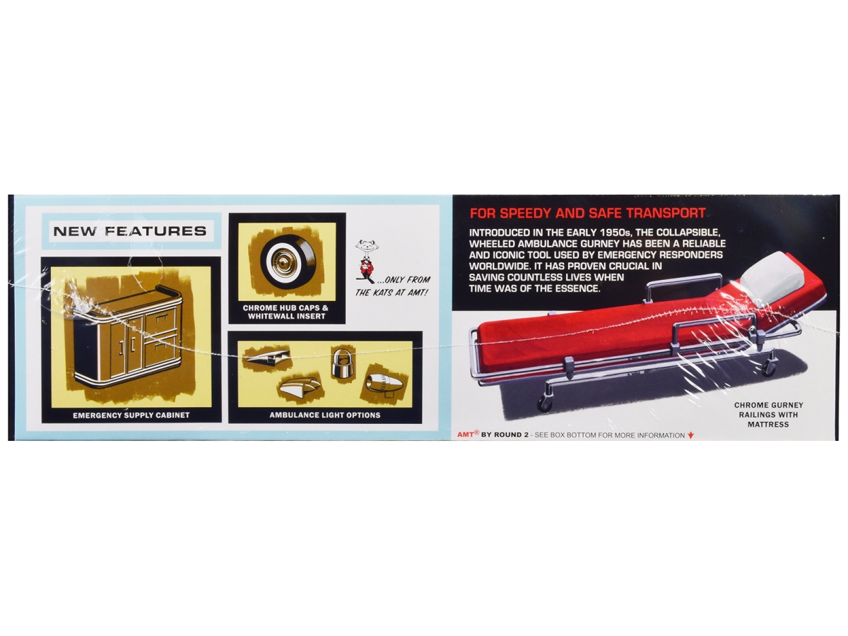1395 1-25 Scale Model Kit with Gurney Accessory for 1959 Cadillac Ambulance Skill 2