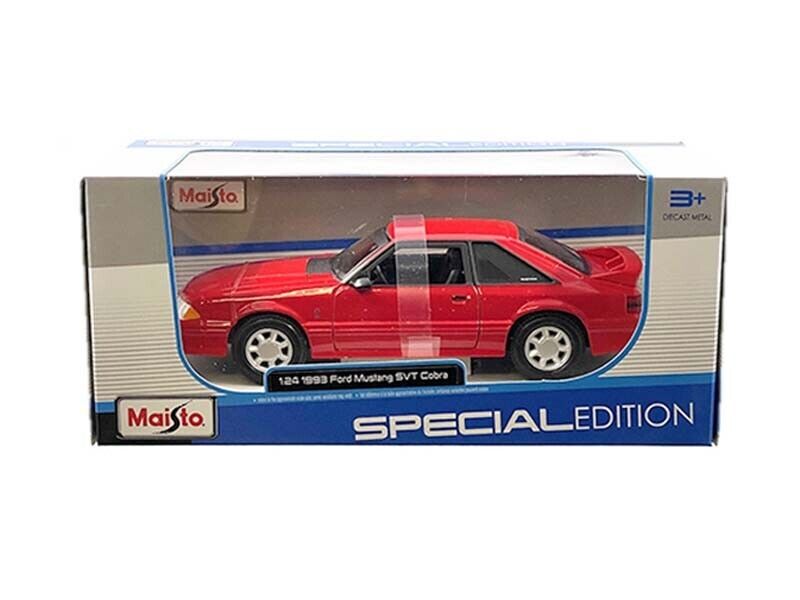 Maisto 32906RD 1-24 Diecast Special Edition Series Model Car for 1993 Ford Mustang SVT Cobra - Red -  Maisto International Inc