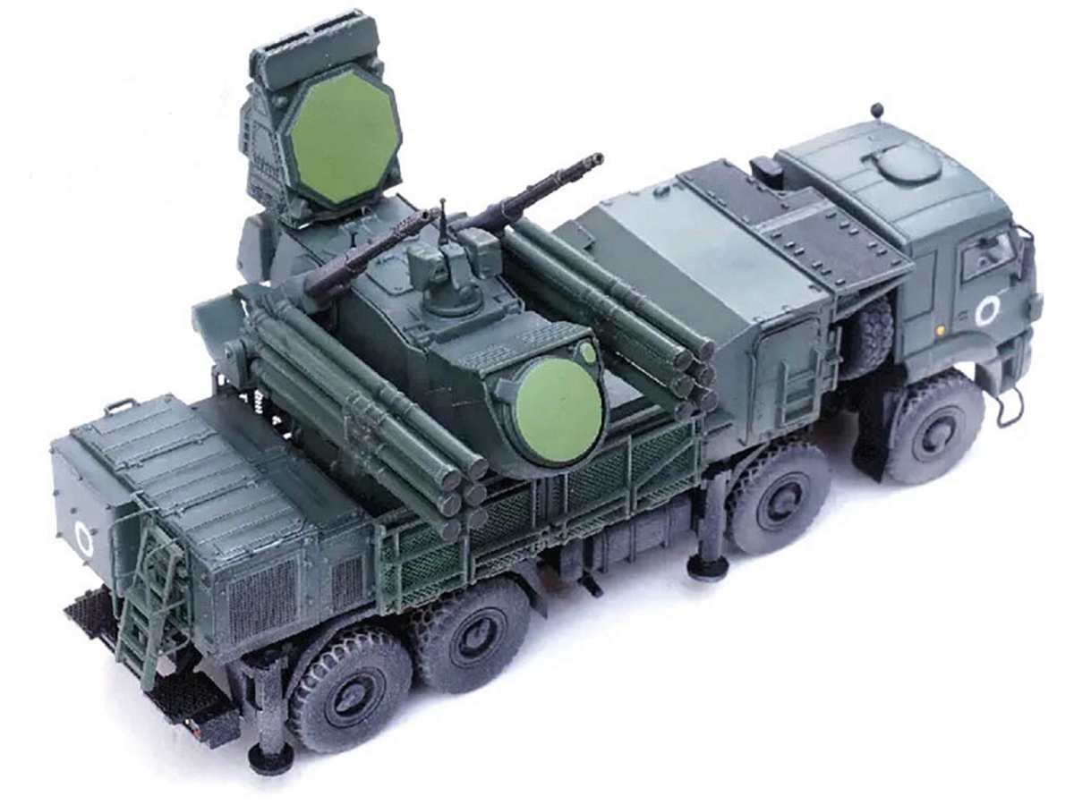 12214PC Pantsir S1 96K6 Self-Propelled Air Defense Weapon System Ukraine War Russian Army Armor Premium Series 1-72 Scale Diecast Model