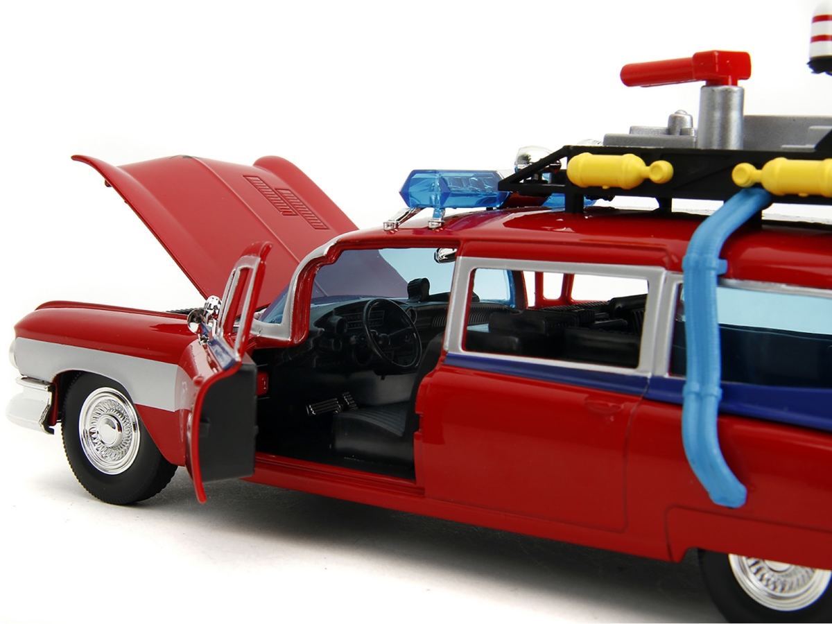 1959 Cadillac Ecto-1 Diecast Model - Red - 1:24 Scale - Hollywood Rides Series