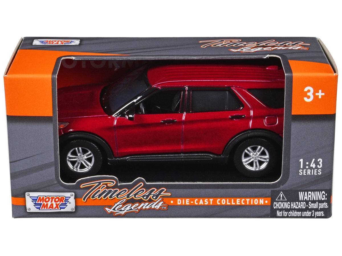 79703R 2023 Ford Explorer Red Metallic Timeless Legends Series 1-43 Scale Diecast Model Car