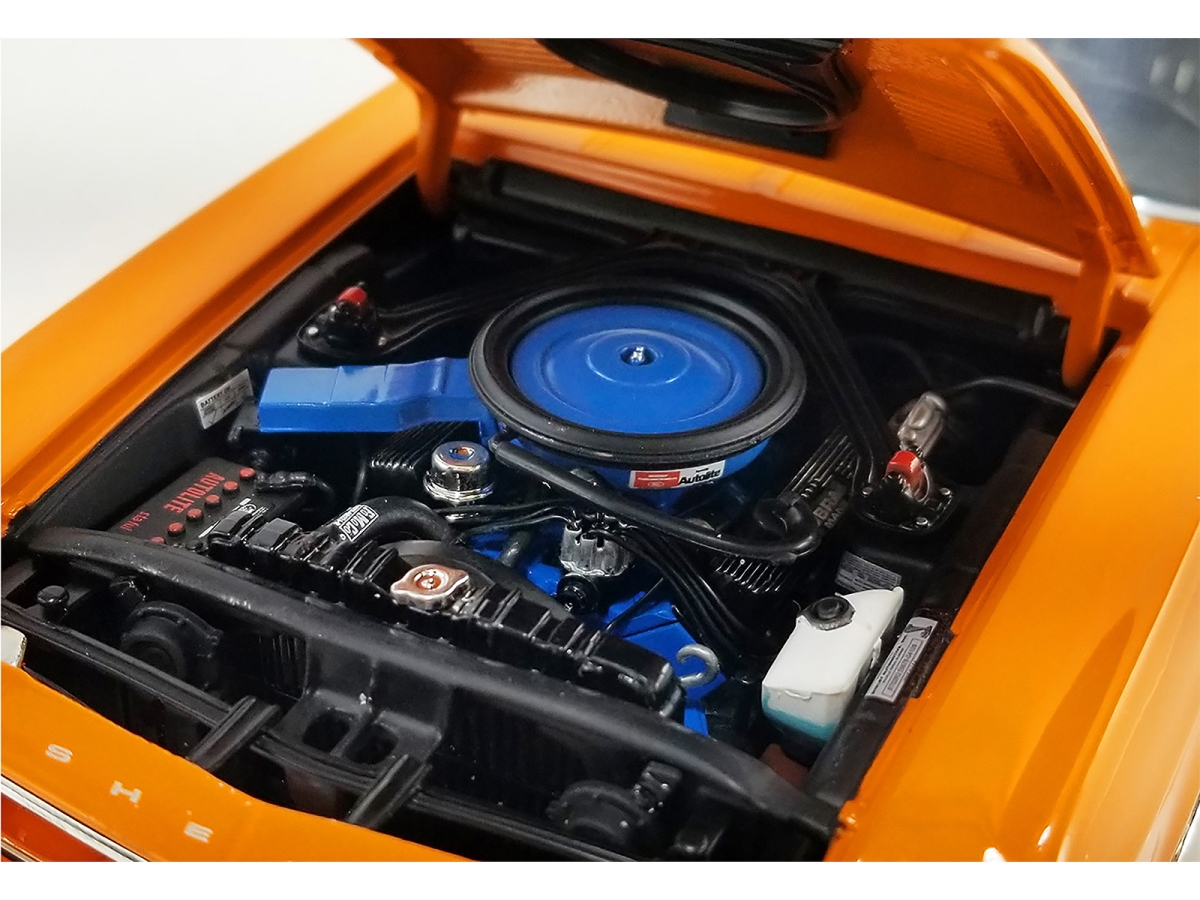 Picture of Acme A1801873 1968 Shelby GT500 KR Orange Metallic WT Color Code 5107 with White Stripes Limited Edition to Worldwide 1-18 Scale Diecast Model Car - 348 Piece