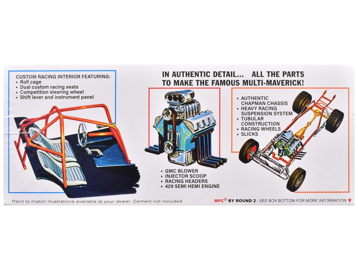 1005 Skill 2 Ohio George Montgomerys Multi Maverick Funny Car 1-25 Scale Model Kit