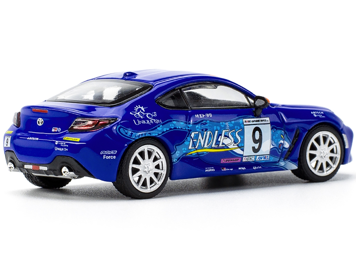 PR640025 Toyota GR86 No.9 Endless Blue with Graphics 1-64 Scale Diecast Model Car