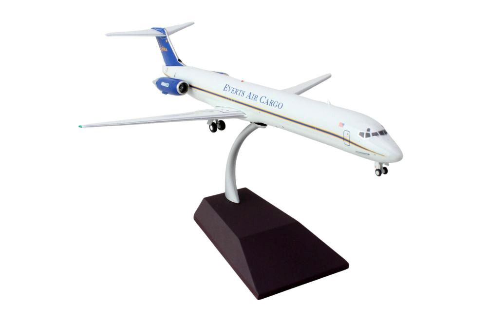 G2VTS1073 McDonnell Douglas MD-88 Everts Air Cargo N965CE White with Blue Tail Gemini 200 Series 1-200 Diecast Model Airplane