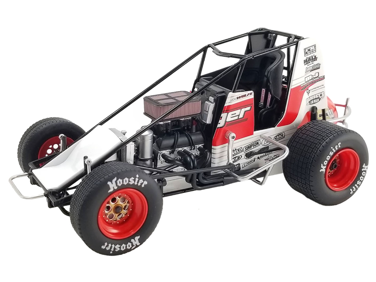 Picture of Acme A1824002 Winged Sprint Car No.5W Lucas Wolfe Old Milwaukee Allebach Racing World of Outlaws 2024 1-18 Diecast Model Car